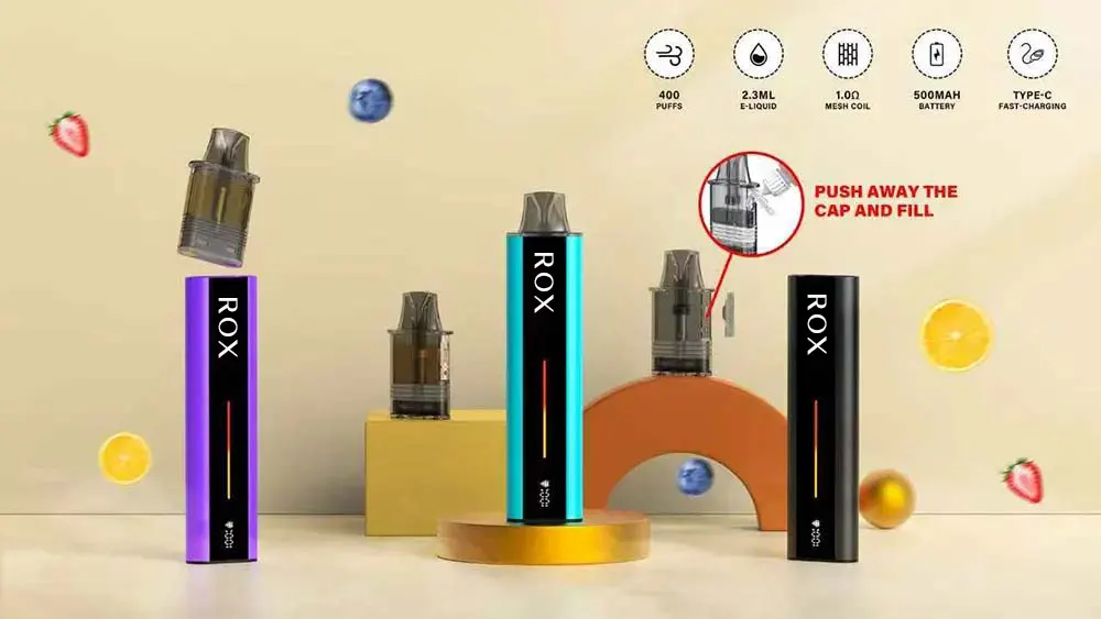 TPD Approved 400 Puff Vape Pod System 2ml E-liquid 500mAh OEM ODM Factory Price
